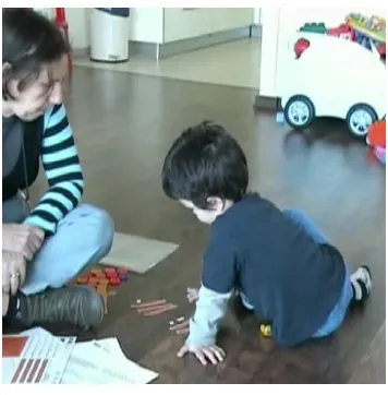 Figure 1.  Using tens and ones manipulatives to solve 23 + 31. 