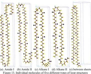 Figure 13. Individual molecules of five different types of loop structures 