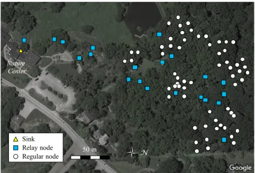 Figure 3.3. Location of the 84 WSN nodes in the ASWP WSN testbed as of August 2015.
