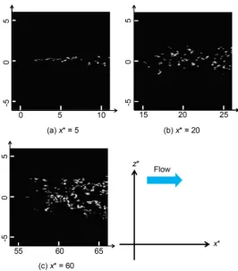 Figure 6. Binarized concentration images visualizing high concentration spikes obtained by the conditional sampling