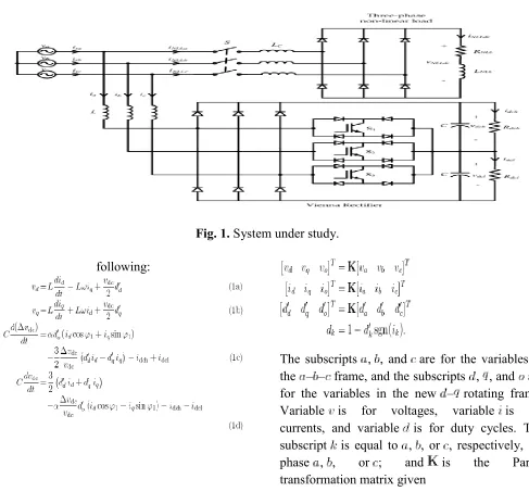 Fig. 1. System under study. 