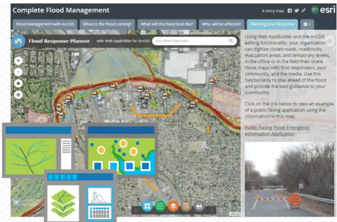 Figure 5. An example of ancillary flood data that can be integrated into WaVE—Screenshot of an interactive June 2016 Texas flooding ArcGIS Story Map, showing moveable split screen comparing pre- and post-event satellite imagery of flood area