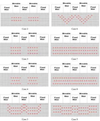 Figure 3. Arrangement type of the cases. 