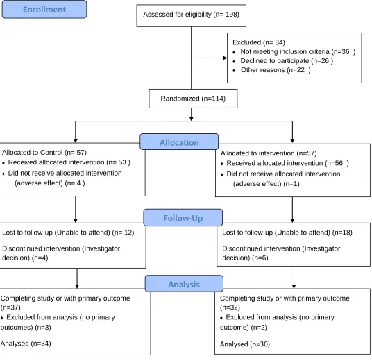 Figure 1: CONSORT Flow chart: Participant flow in the IPSU 