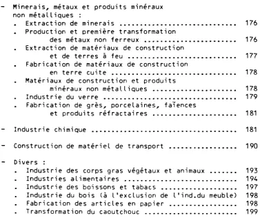 TABLE DES MATIERES 