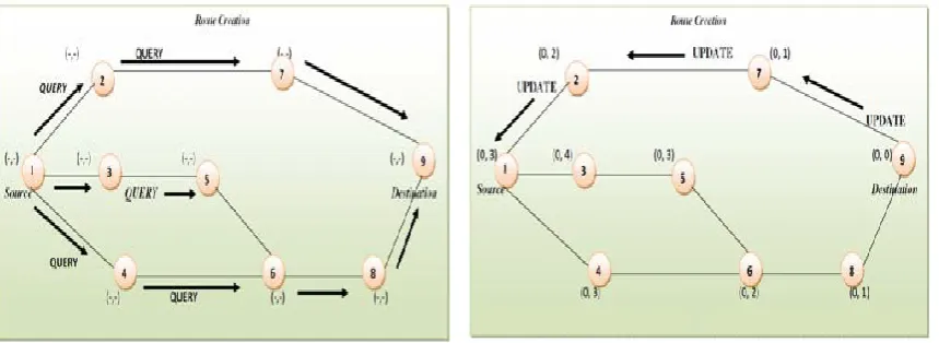 Fig: 11 and Fig:12 used for creation route in TORA  [7] 