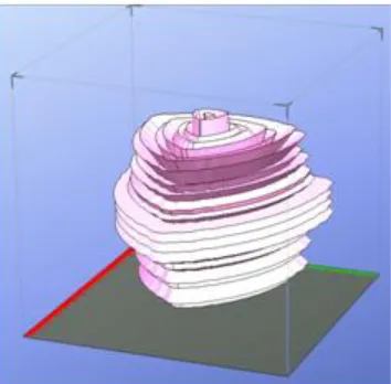 Fig. 7.  Printed 3d object for run no. 4.  