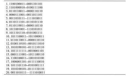 Table 3. Selected chromosomes for crossover. 