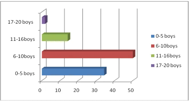 Figure 4.1: Showing the Age of Pupils 