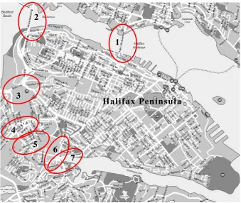 Figure 1:  Seven Access Points to Halifax Peninsula 