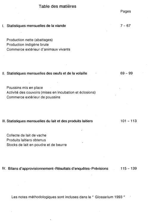 Table des matières 