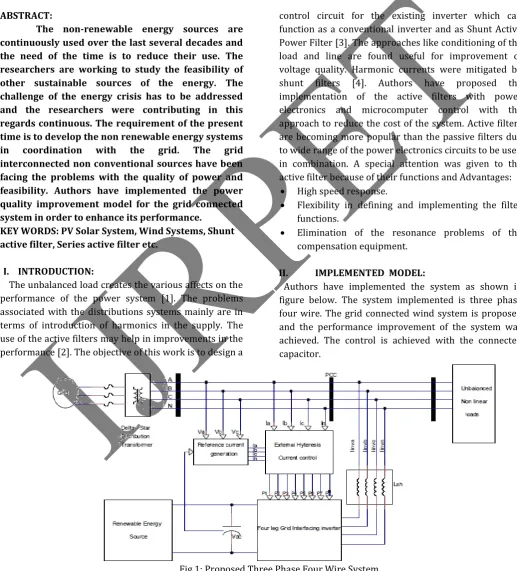 figure below. The system implemented is three phase 