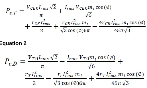 Table 1 Converter Characteristic Data (IGBT and Inverse Di-ode). 