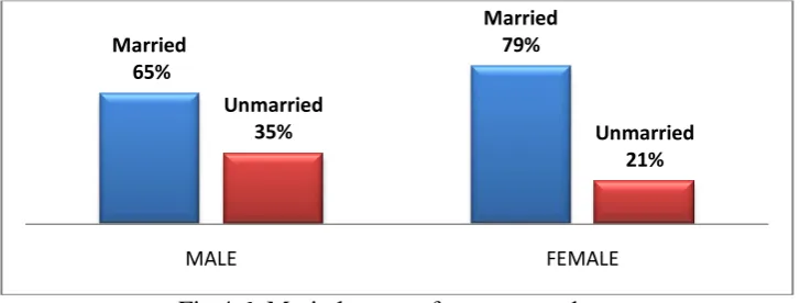 Fig 4.6. Marital status of tannery workers  