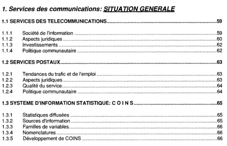 TABLE DES MATIERES 