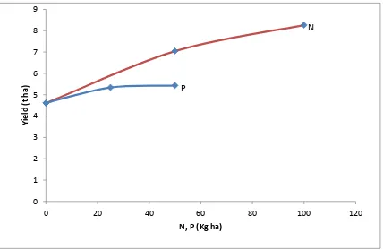 Figure 3: Maize grain yield response to N and P ( Karama Site) 