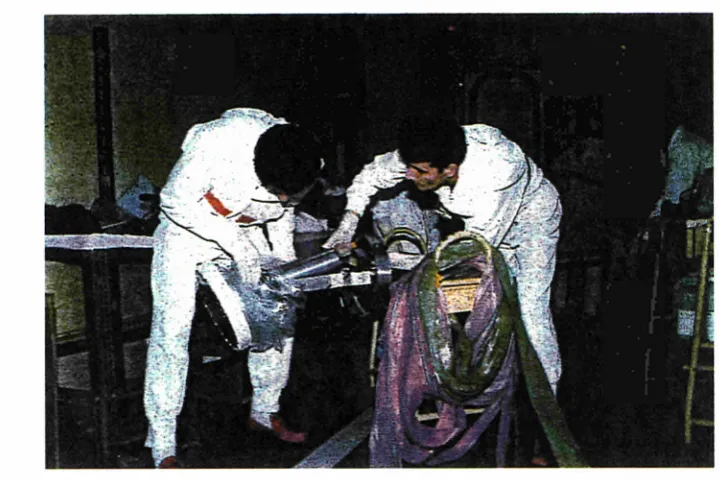 Figure 4 : Gamma camera placement on the introduction pole 