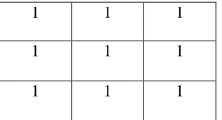 Fig 3. Structuring element used in boundary extraction 