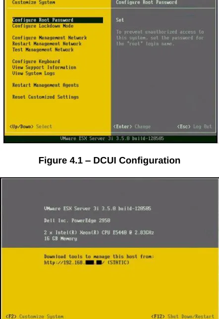 Figure 4.1 – DCUI Configuration 