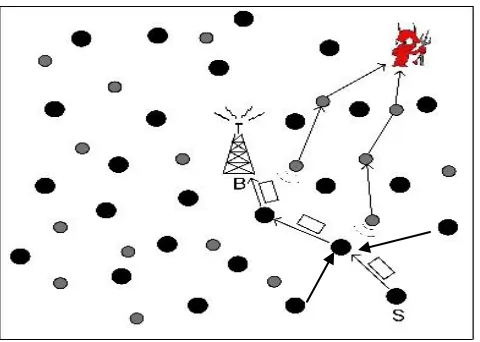Fig 2. Malicious node in the network  