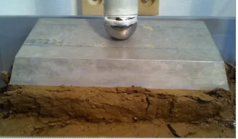 Figure 1. Wet adobe brick after fracture. 