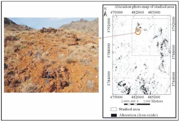 Figure 4. ASTER image processing with LS-Fit method and check field. 