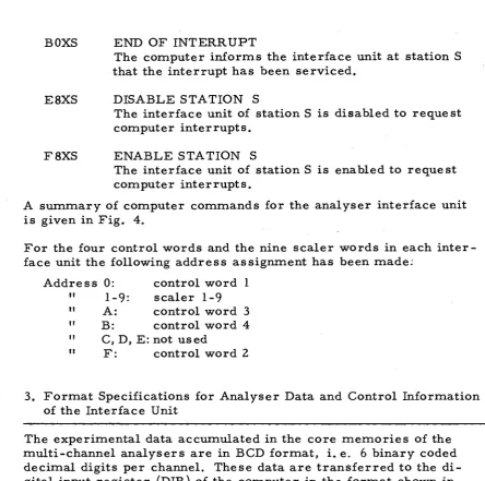 Fig. 2a. For the control words and the scaler words of the inter-gital input register (DIR) of the computer in the format shown in face units the same format is used