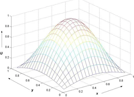 Figure 2. Exact Solution of (5)-(6) with R = 85.