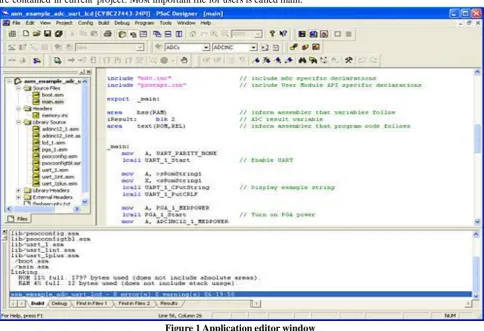 Figure 1 Application editor window 