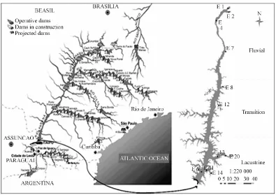 Figure 1. The Paraná River basin, with its reservoirs (Source: Itaipu Binacional, 2006)