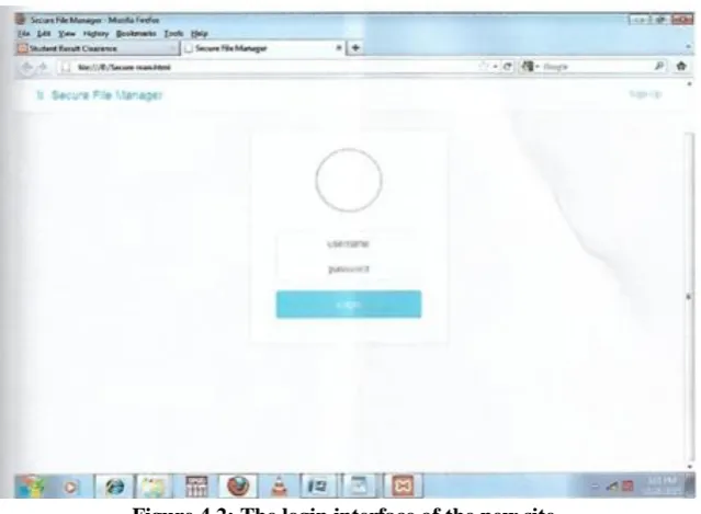 Figure 4.2: The login interface of the new site 