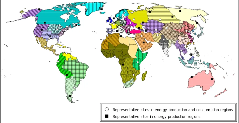 Figure 1. Regional disaggregation of REDGEM70.