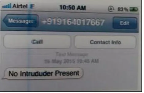 Fig. 9: Message Received by the Owner 