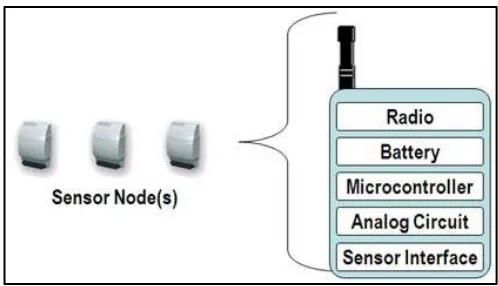 Fig. 2. WSN Sensor Node Components 