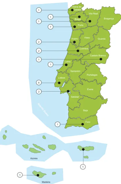 Figure 5 – Distribution of the Departments of Endocrinology