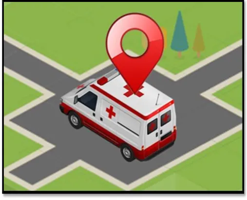 Fig 1: Ambulance live tracking 