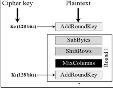 Fig. 3.3 Round Processes in AES 
