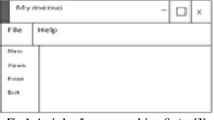 Fig. 1: A window from a menu driven System[3] 