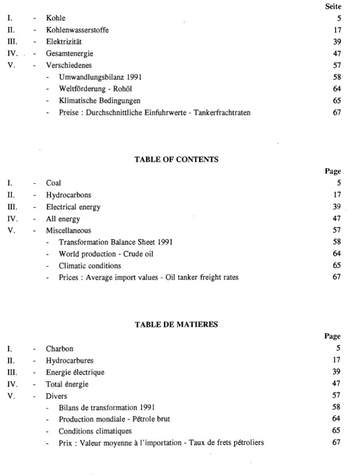TABLE DE MATIERES 