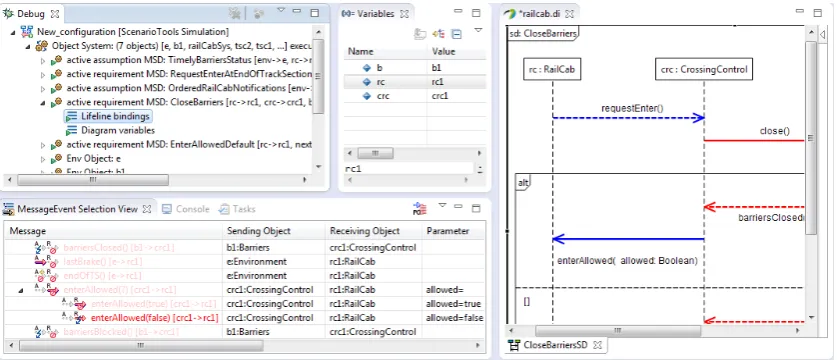 Figure 6: A Screenshot of the simulation in SCENARIOTOOLS