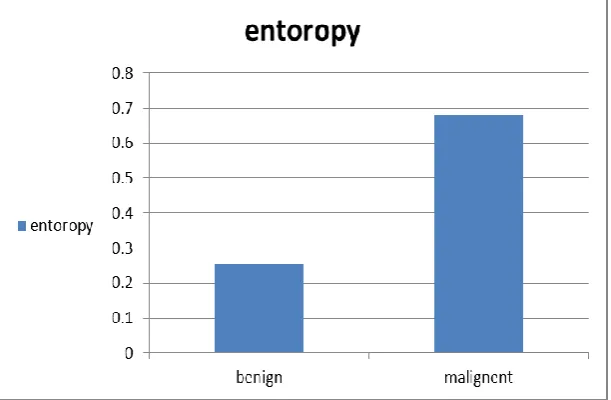 Fig. 5.i: show the graph of the correlation features for benign & malignant melanoma cases 
