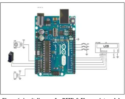Figure.6 circuit diagram for RFID & Fingerprint module 