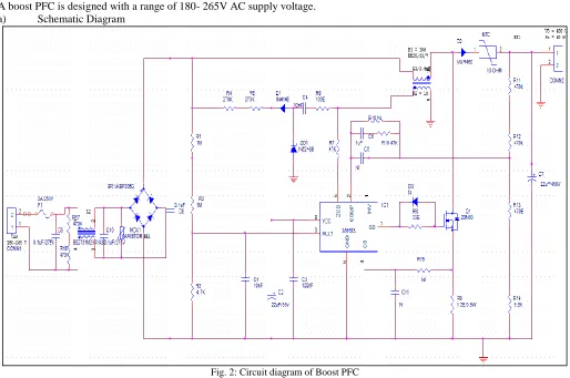 Fig. 2: Circuit diagram of Boost PFC 
