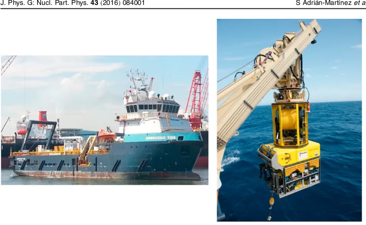 Figure 11. Photograph of the Castor boat, used for the KM3NeT/ORCA stringdeployment (left)