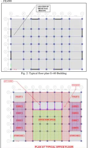 Fig. 2: Typical floor plan G+60 Building 