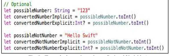 Fig. 9: (Example that assign value to Optional Variables) 