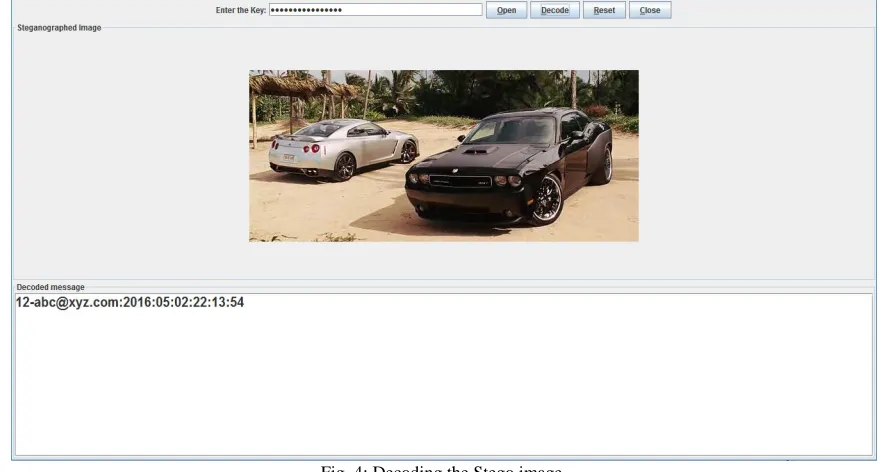 Fig. 4: Decoding the Stego image. 