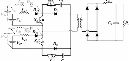 Fig. 1. Proposed multi input isolated three-level dc/dc converter.   