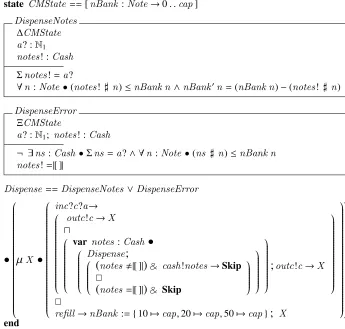 Figure 17: Cash machine speciﬁcation