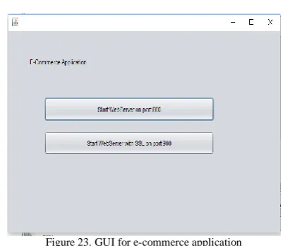 Figure 23. GUI for e-commerce application  